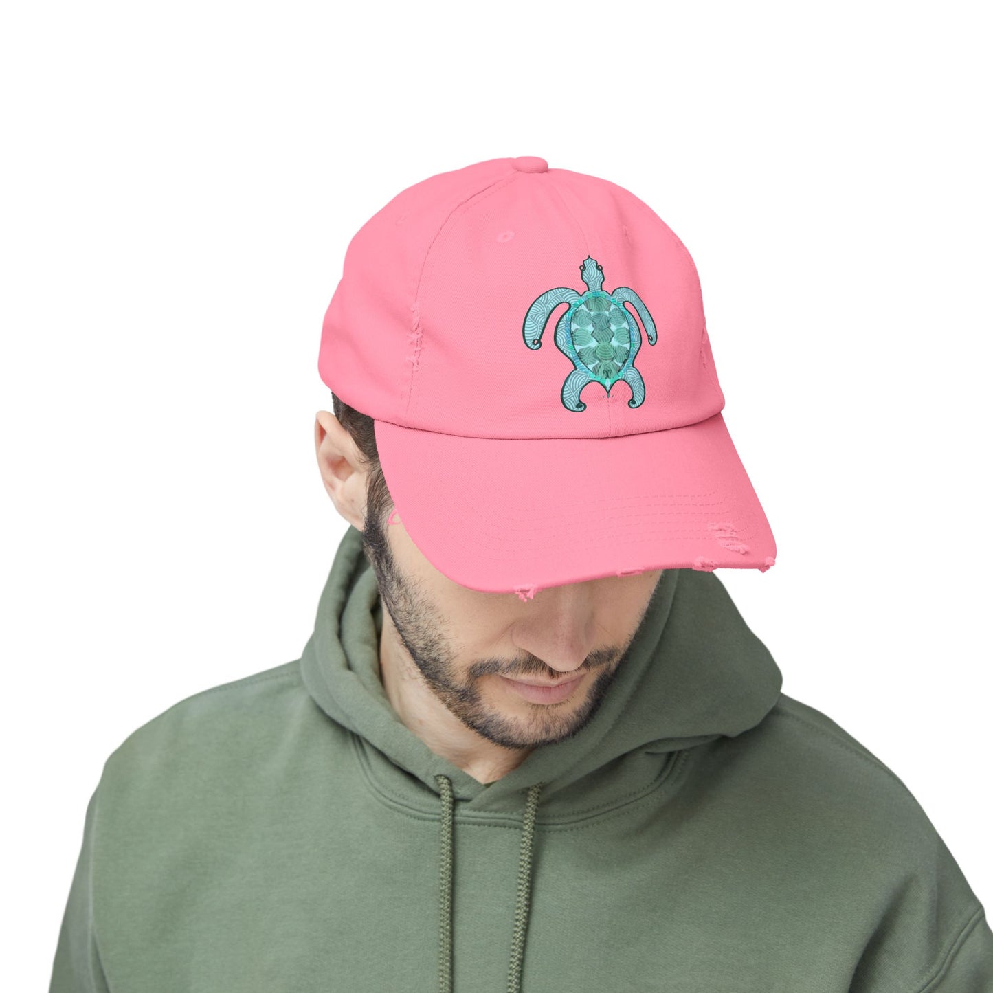 Sea Turtle Unisex Distressed Cap