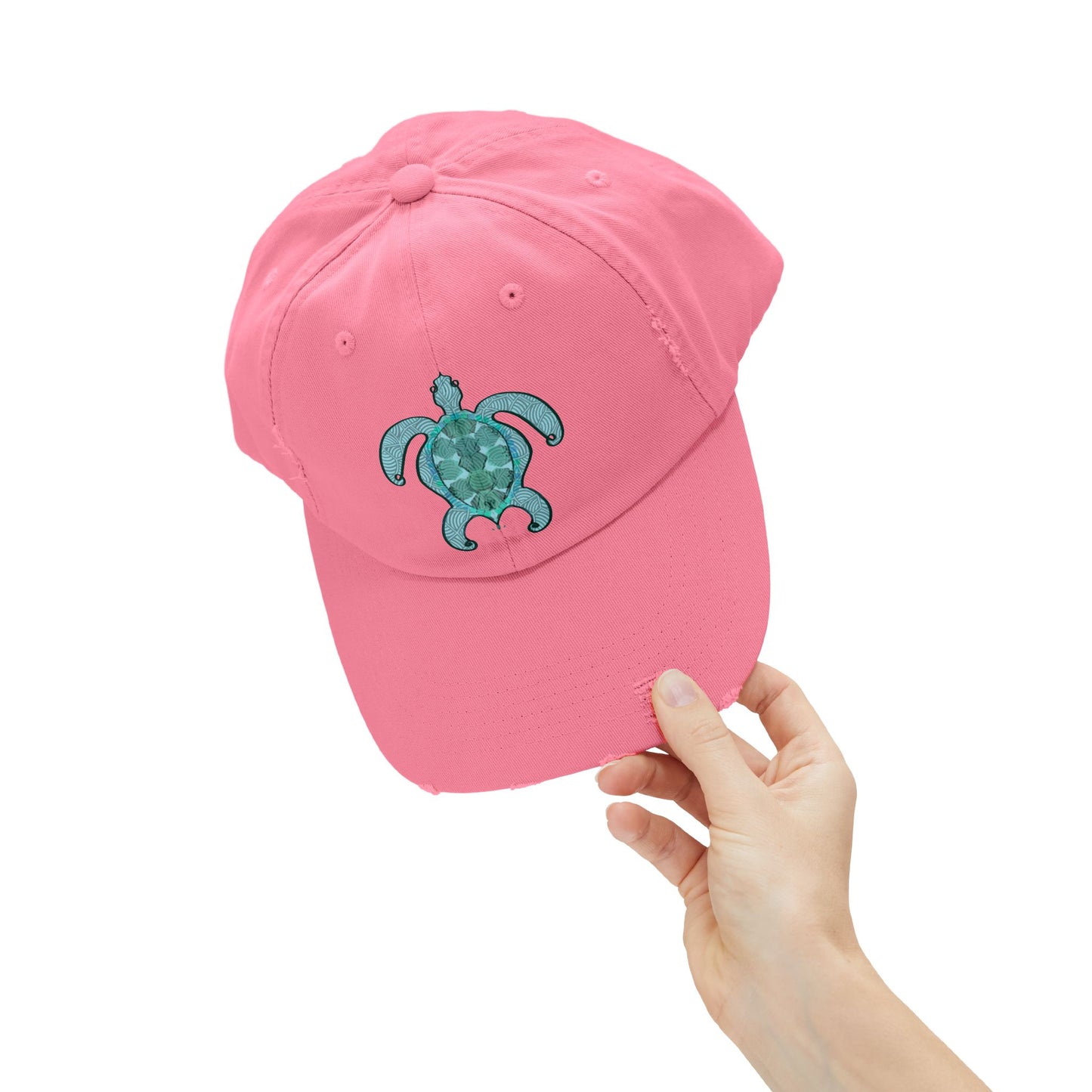 Sea Turtle Unisex Distressed Cap