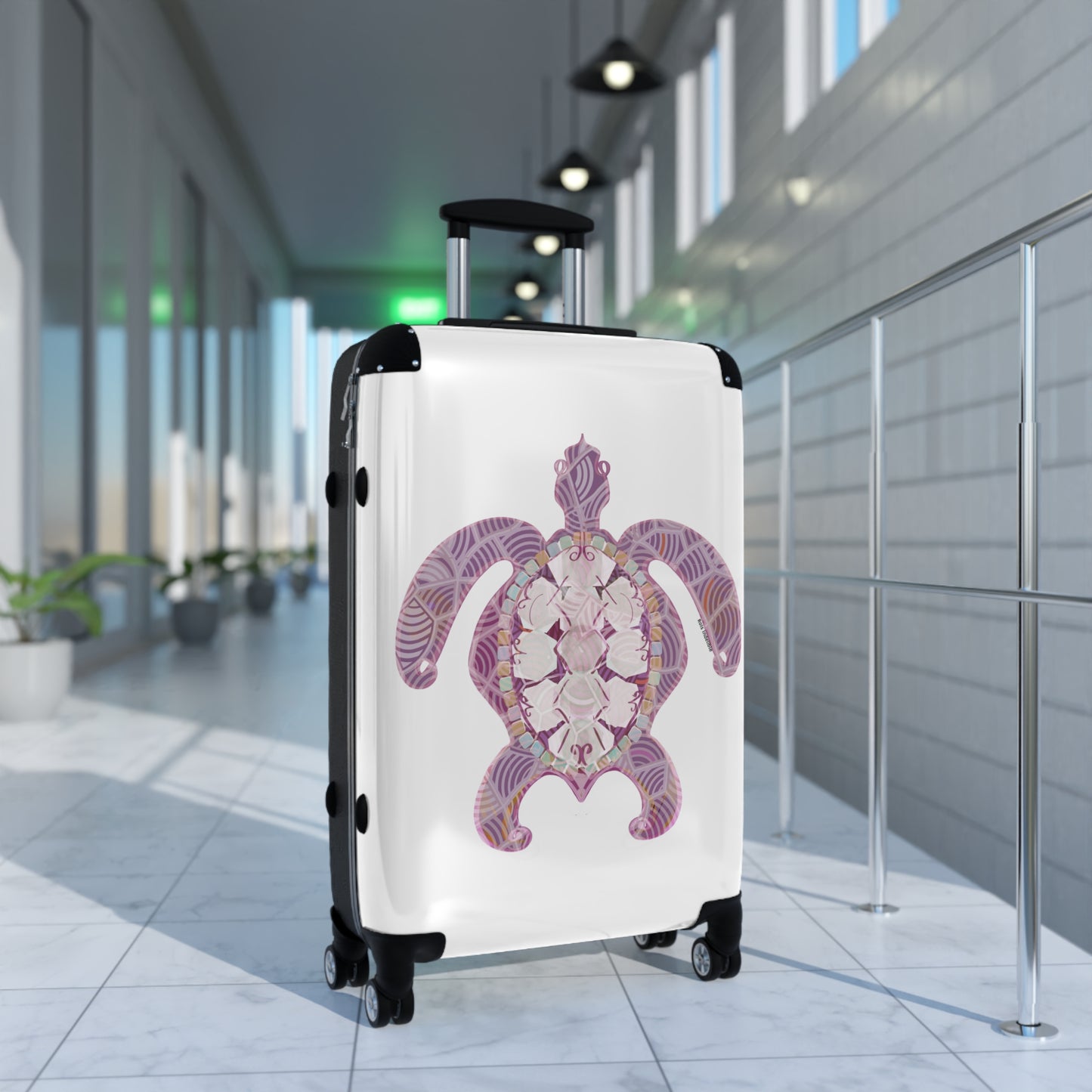 Sea Turtle Suitcase in Pink Shades.