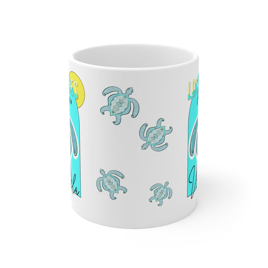 Los Roques Paraiso design, Venezuelan Beaches Collection, White Ceramic Mug.