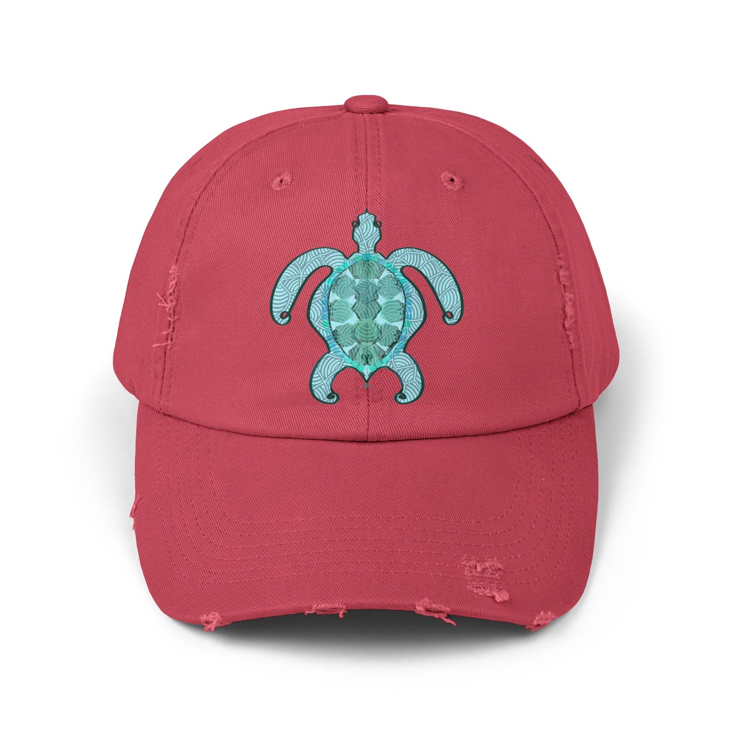 Sea Turtle Unisex Distressed Cap