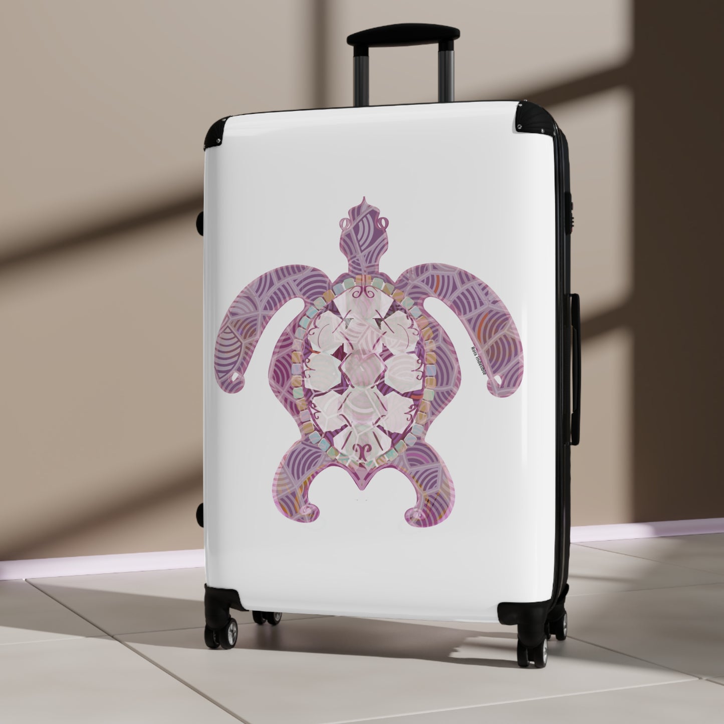 Sea Turtle Suitcase in Pink Shades.