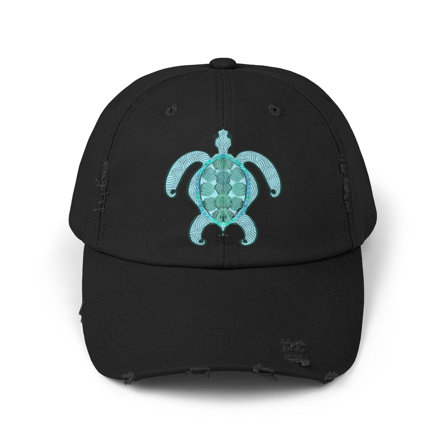 Sea Turtle Unisex Distressed Cap