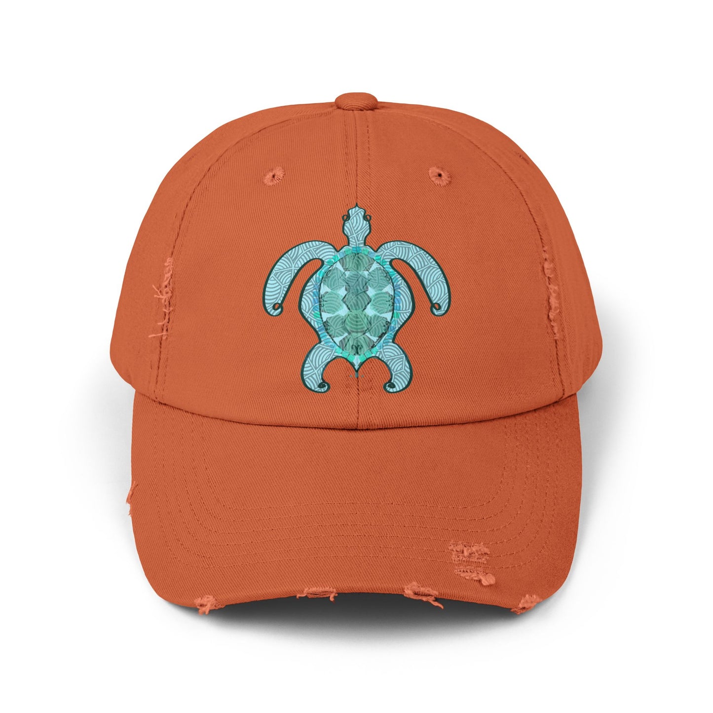 Sea Turtle Unisex Distressed Cap