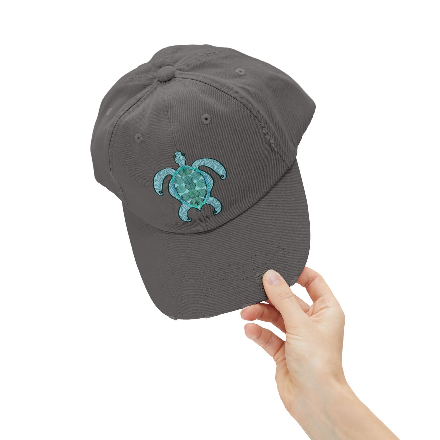 Sea Turtle Unisex Distressed Cap