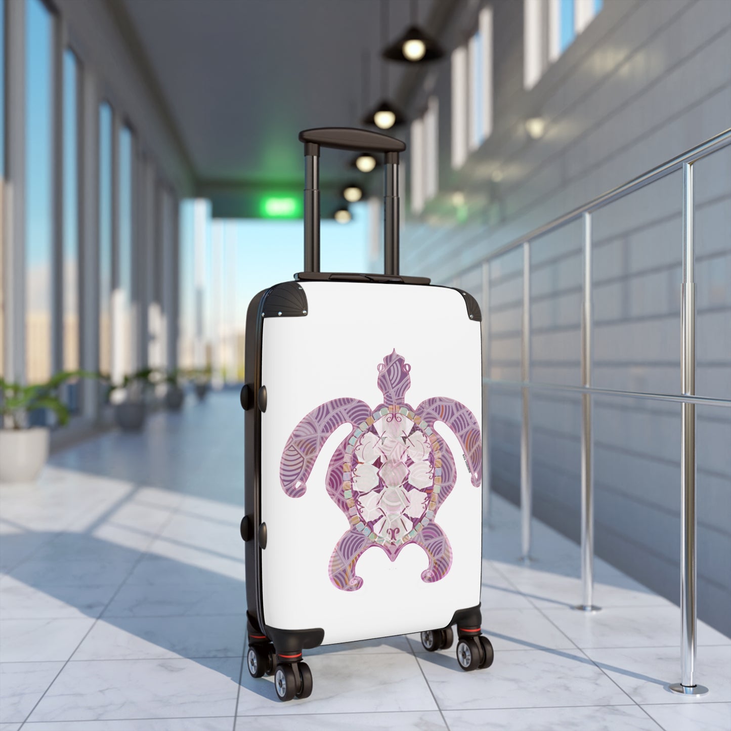 Sea Turtle Suitcase in Pink Shades.