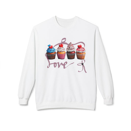 Cupcake Love Unisex Softstyle Fleece Crewneck Sweatshirt