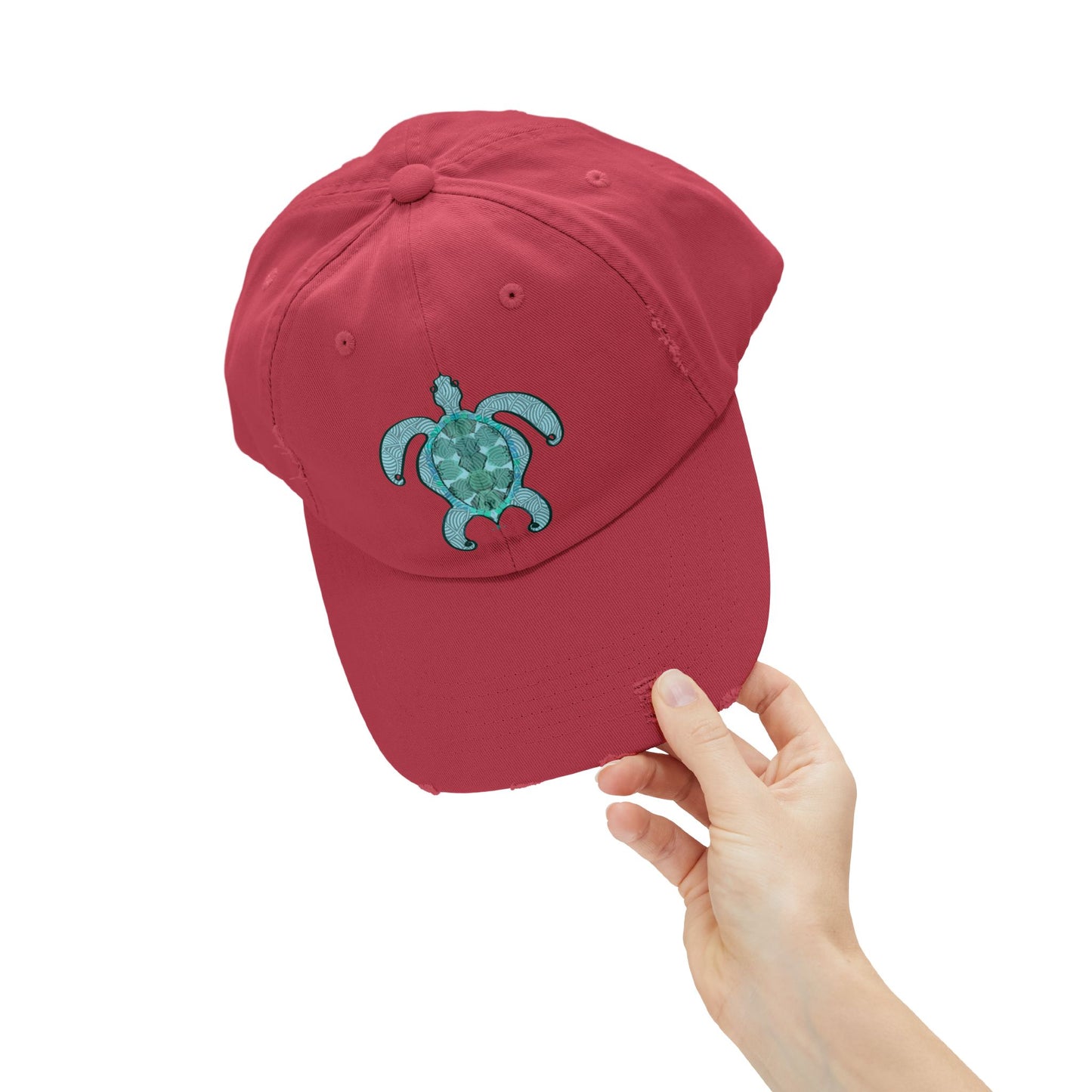 Sea Turtle Unisex Distressed Cap