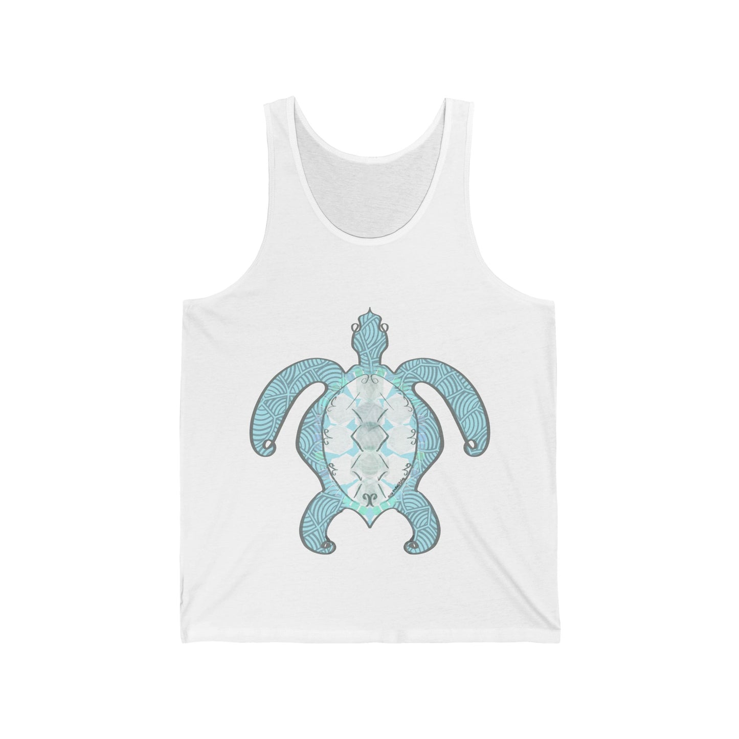 Turtle Sea Life Ocean Vibes Unisex Jersey Tank Top.