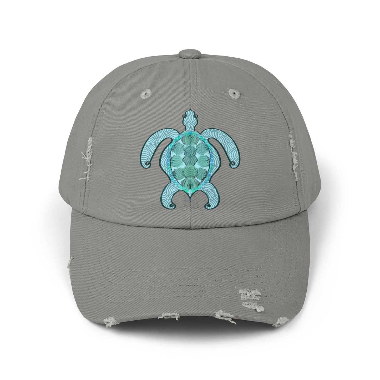 Sea Turtle Unisex Distressed Cap