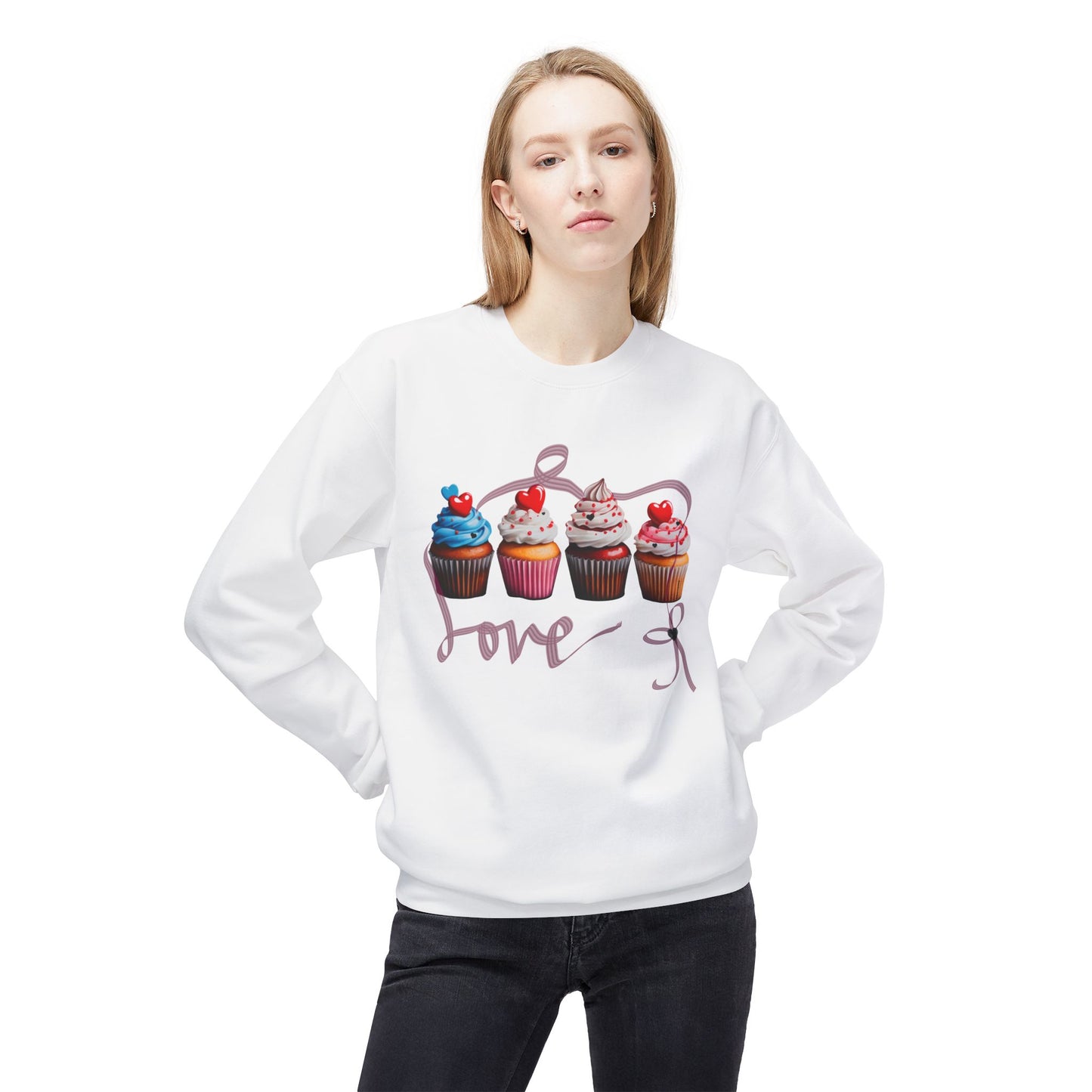 Cupcake Love Unisex Softstyle Fleece Crewneck Sweatshirt