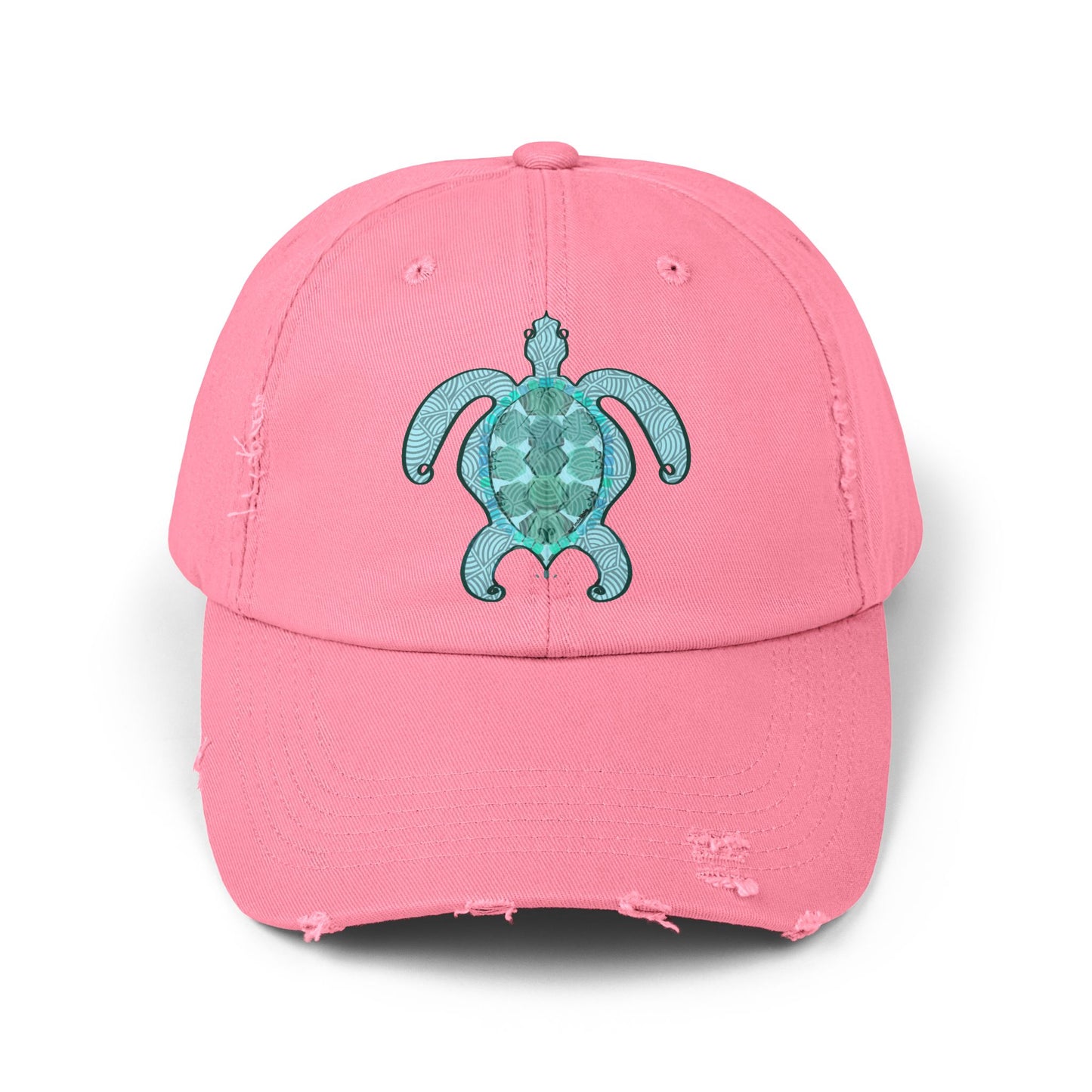 Sea Turtle Unisex Distressed Cap