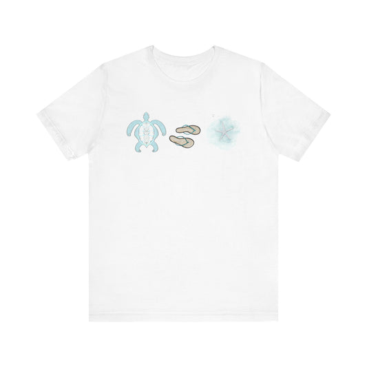 Beach Life Unisex Jersey Tee. Turtle vacation sea life summer vibes t shirt.