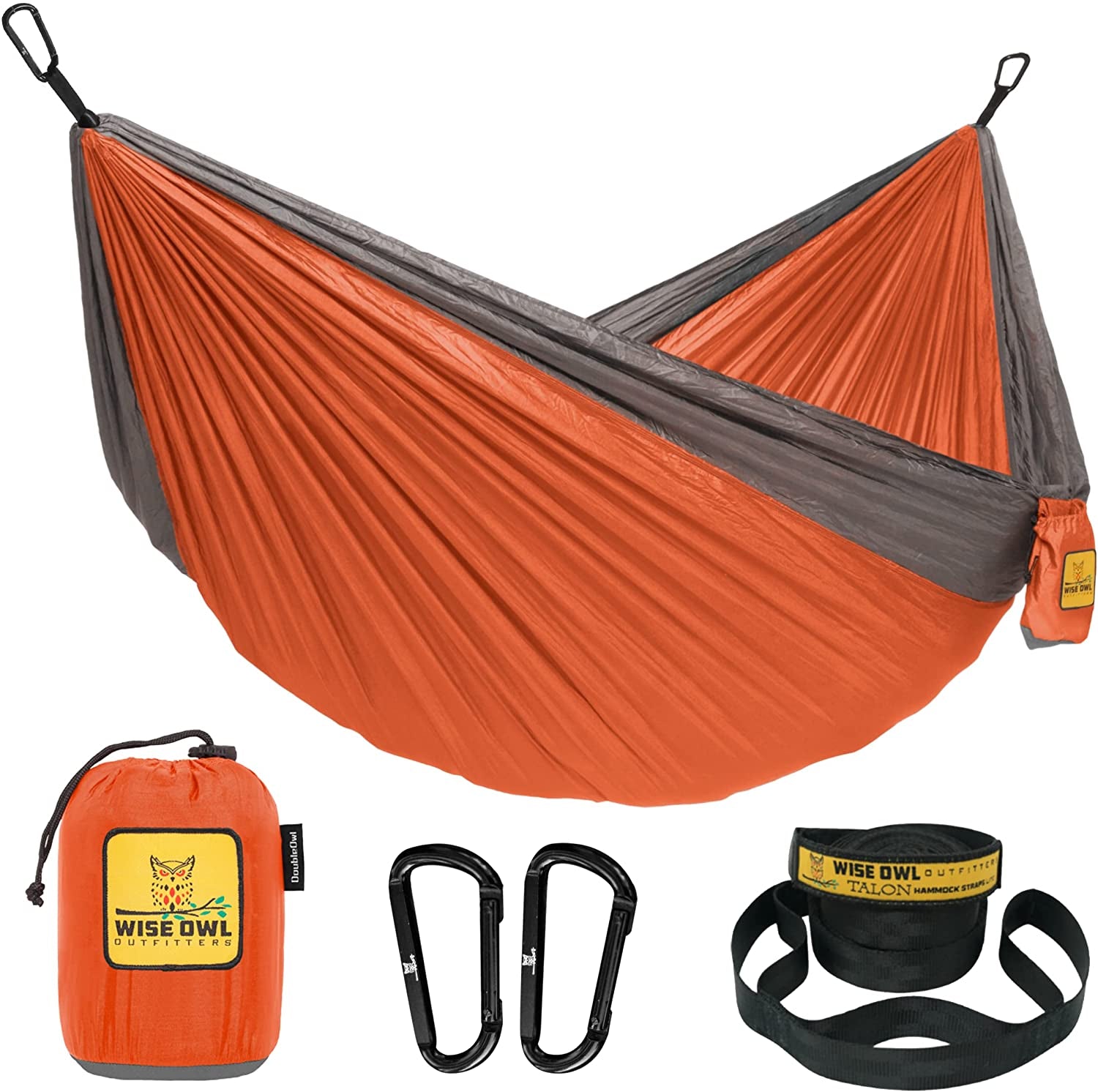 Camping Hammock - Camping Essentials, Portable Hammock W/Tree Straps, Single or Double Hammock for Outside, Hiking, and Travel