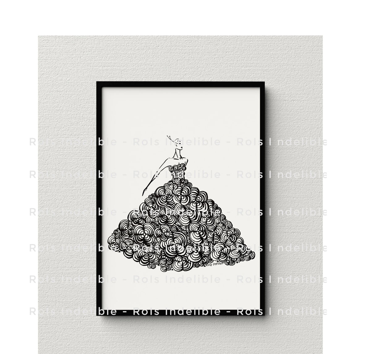 “Flower Dream” A5 size print fashion illustration