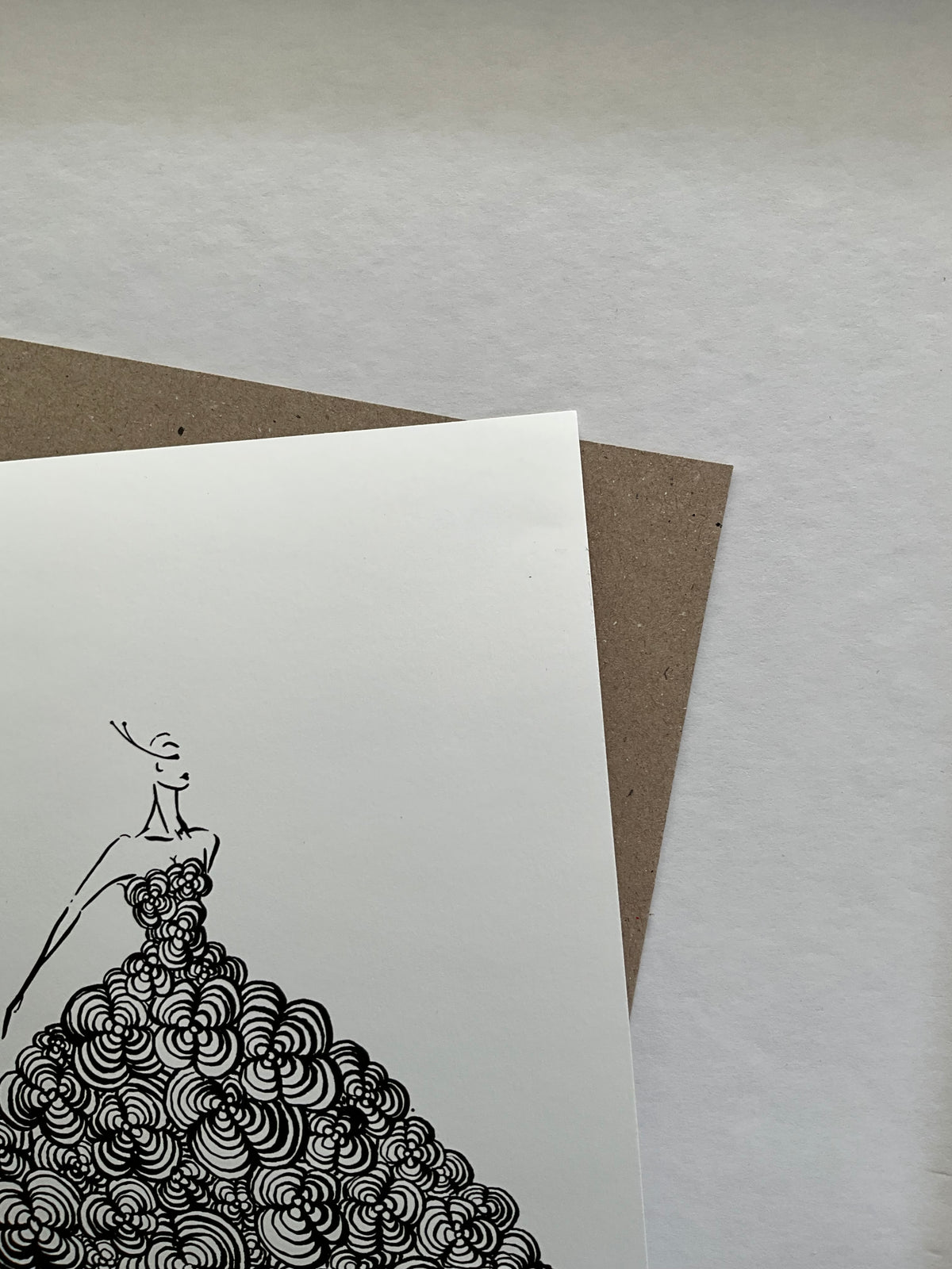 “Flower Dream” A5 size print fashion illustration