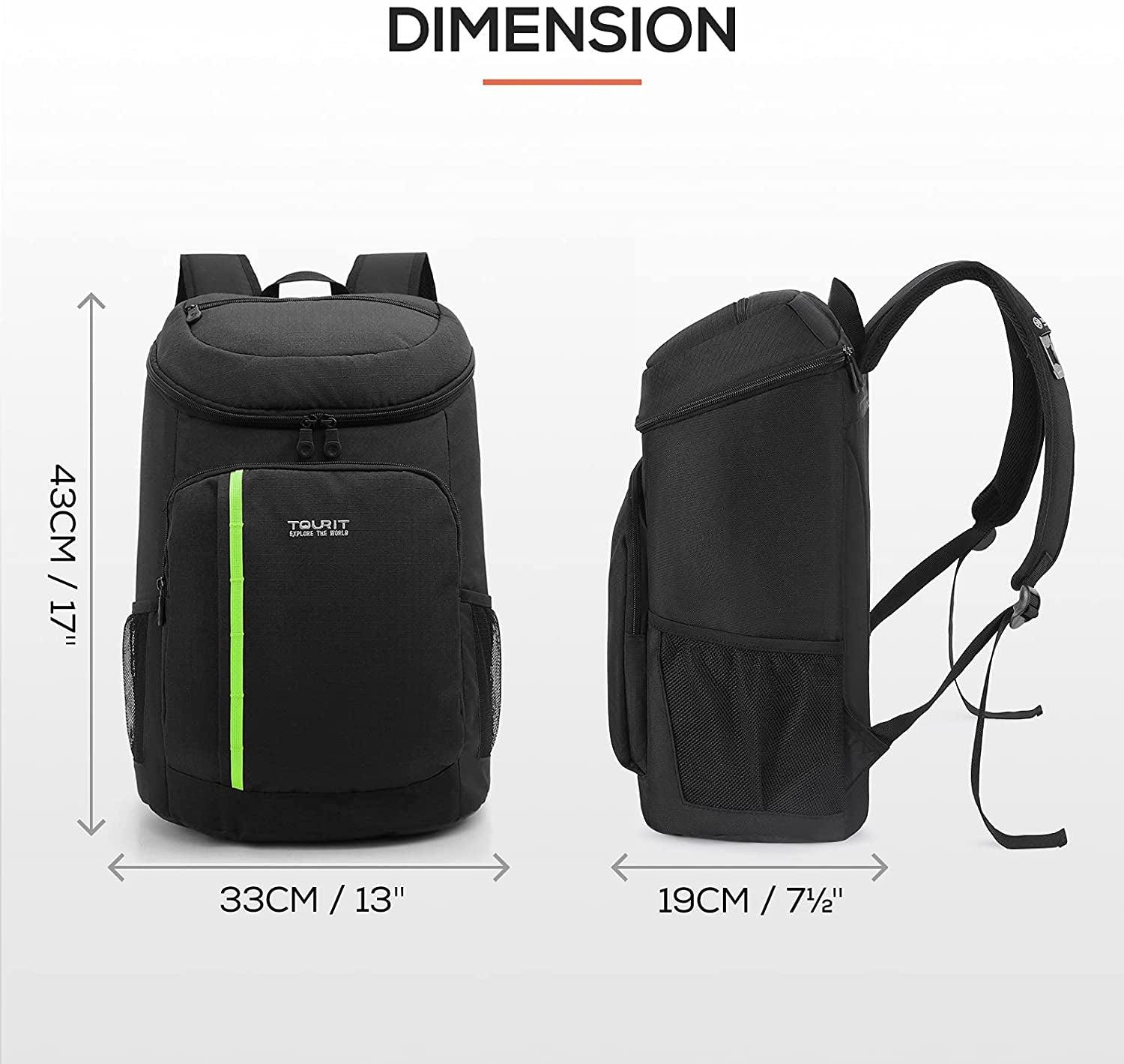 Cooler Backpack Lightweight Insulated Backpack Cooler Leak-Proof 