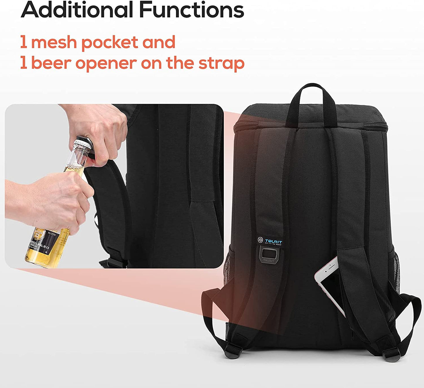 Cooler Backpack Lightweight Insulated Backpack Cooler Leak-Proof 